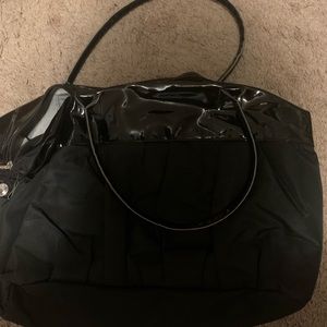 Black plain purse